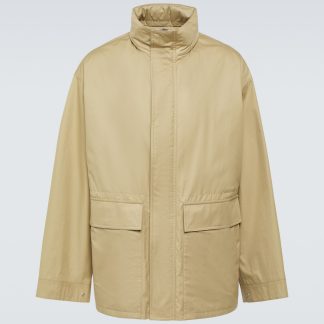 buy designer Burberry EKD embroidered cotton jacket in beige