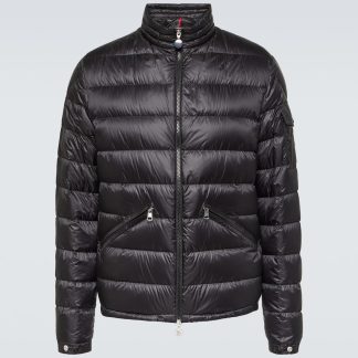 buy designer Moncler Agay quilted down jacket in black