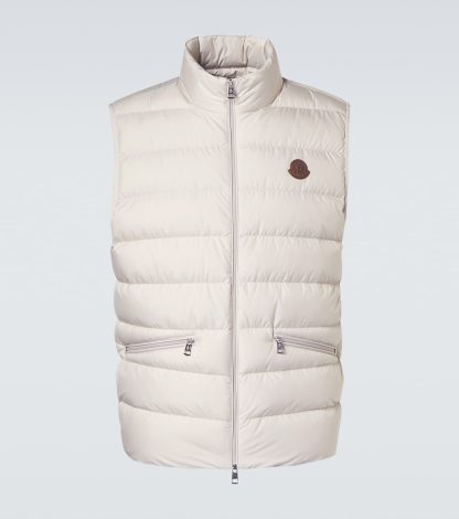 buy designer Moncler Treompan down vest in white