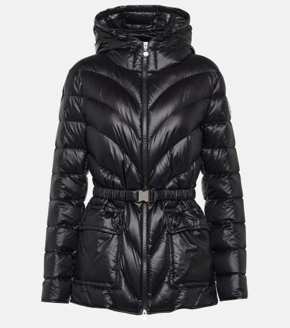 buy luxury Moncler Argenno quilted down parka in black