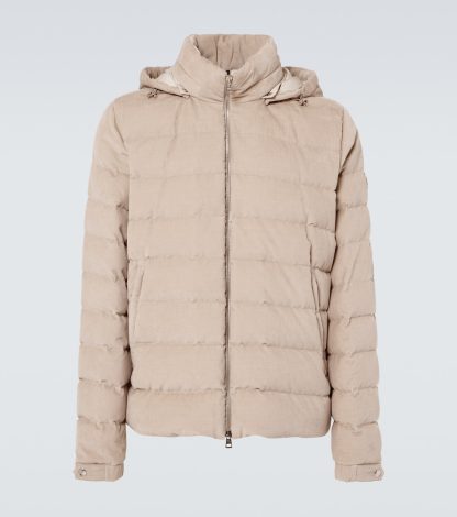 buy luxury Moncler Chionea cotton down jacket in beige