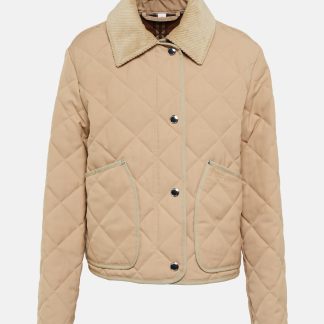 cheap designer Burberry Quilted jacket in beige