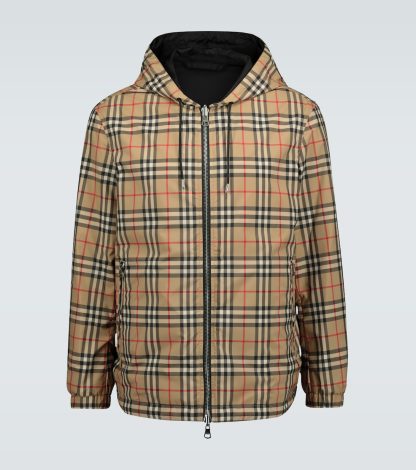 cheap designer Burberry Reversible Burberry Check jacket in multicoloured