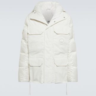 cheap designer Canada Goose Expedition parka in white