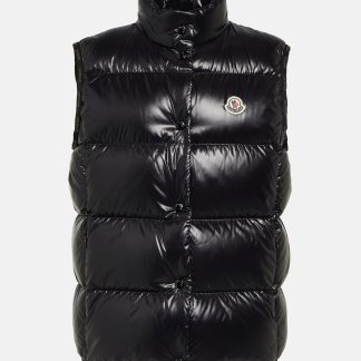 cheap designer Moncler Badia down vest in black