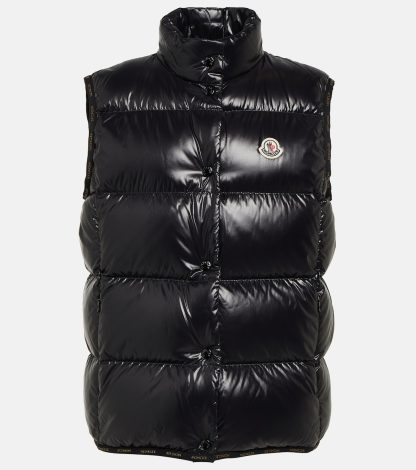 cheap designer Moncler Badia down vest in black