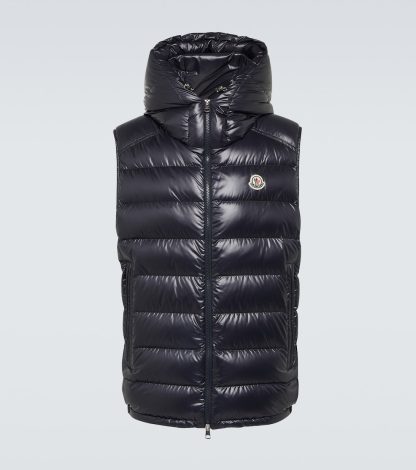 cheap designer Moncler Barant down vest in blue