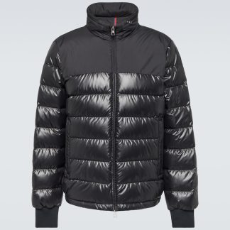 cheap designer Moncler Coyers quilted down jacket in black