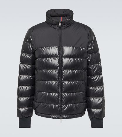 cheap designer Moncler Coyers quilted down jacket in black