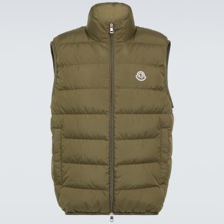 cheap designer Moncler Down vest in green