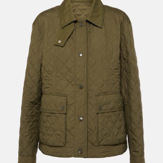 cheap designer Moncler Galene quilted down jacket in green