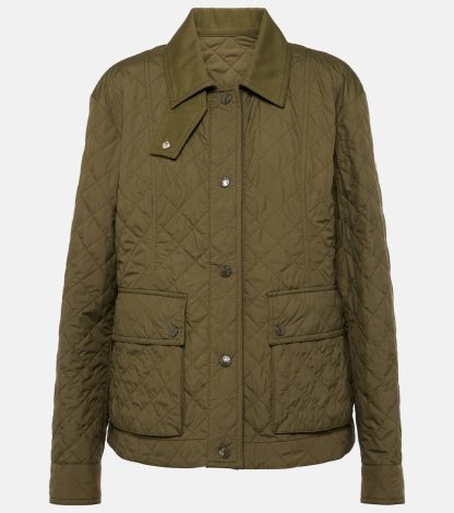 cheap designer Moncler Galene quilted down jacket in green