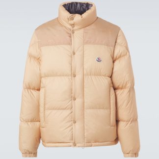 cheap designer Moncler Verone reversible down jacket in beige