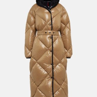 cheap luxury Moncler Cotonniere quilted down coat in beige