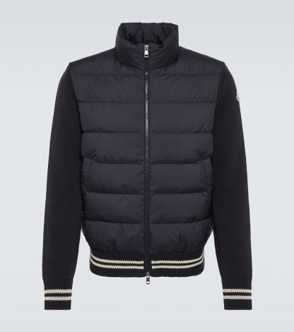 cheap luxury Moncler Quilted down jacket in blue