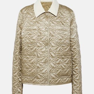 cheap luxury Moncler Vaerde quilted jacket in gold