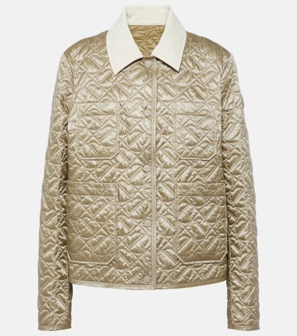 cheap luxury Moncler Vaerde quilted jacket in gold