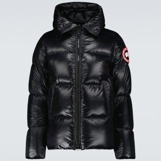 counterfeit designer Canada Goose Crofton down jacket in black