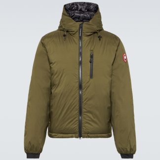 counterfeit designer Canada Goose Lodge Hoody down jacket in green