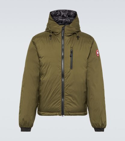 counterfeit designer Canada Goose Lodge Hoody down jacket in green