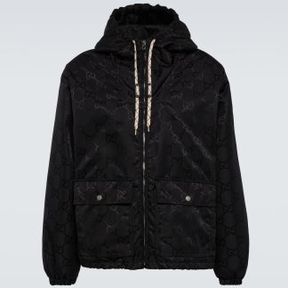 counterfeit designer Gucci Gucci Off The Grid hooded jacket in black