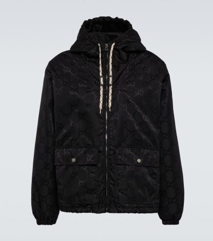 counterfeit designer Gucci Gucci Off The Grid hooded jacket in black