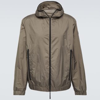 counterfeit designer Moncler Algovia raincoat in grey