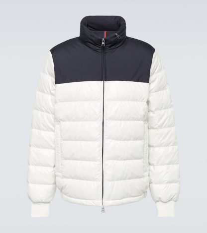 counterfeit designer Moncler Coyers quilted down jacket in white