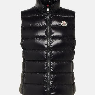 counterfeit designer Moncler Ghany down vest in black