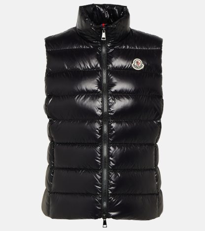 counterfeit designer Moncler Ghany down vest in black