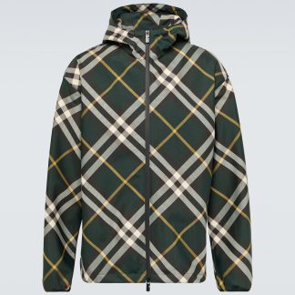 fake luxury Burberry Burberry Check jacket in green