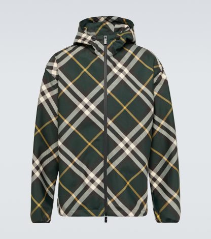 fake luxury Burberry Burberry Check jacket in green