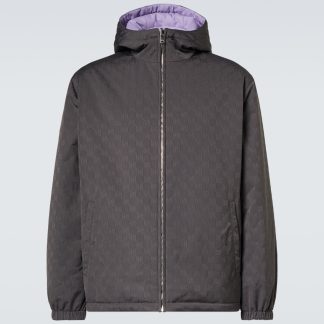 fake luxury Gucci GG canvas reversible jacket in grey