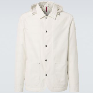 fake luxury Moncler Buffaure overshirt in white