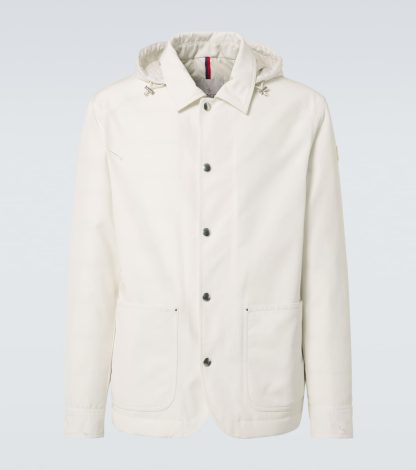 fake luxury Moncler Buffaure overshirt in white