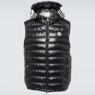 fake luxury Moncler Clai down vest in black