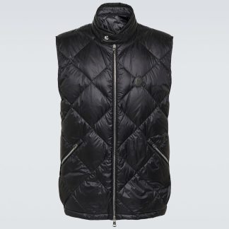 fake luxury Moncler Nasta quilted down vest in black