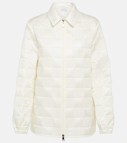 fake luxury Moncler Satin jacket in white