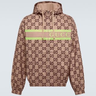 fashion designer Gucci GG printed hoodie in multicoloured