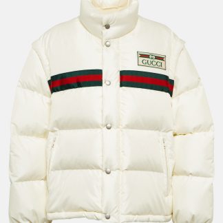 fashion designer Gucci Quilted down jacket in white