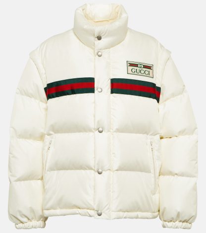 fashion designer Gucci Quilted down jacket in white