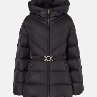 fashion designer Moncler Brosse quilted down jacket in black