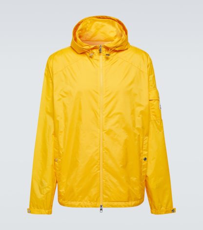 fashion designer Moncler Etiache raincoat in yellow