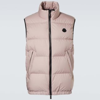 fashion designer Moncler Fedare down vest in neutrals