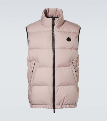 fashion designer Moncler Fedare down vest in neutrals