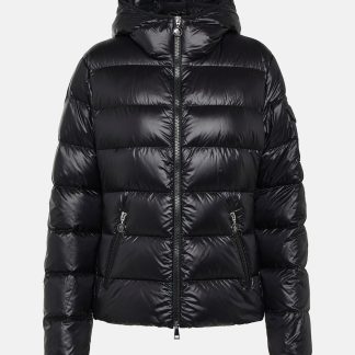 fashion designer Moncler Gles quilted down jacket in black