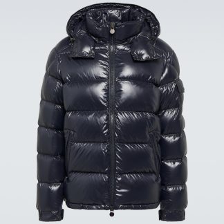 fashion designer Moncler Maya down jacket in blue