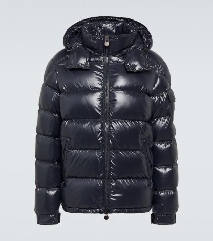 fashion designer Moncler Maya down jacket in blue