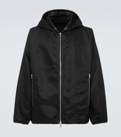 fashion luxury Gucci Logo twill blouson in black