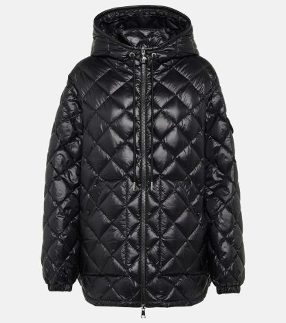 fashion luxury Moncler Logo down jacket in black